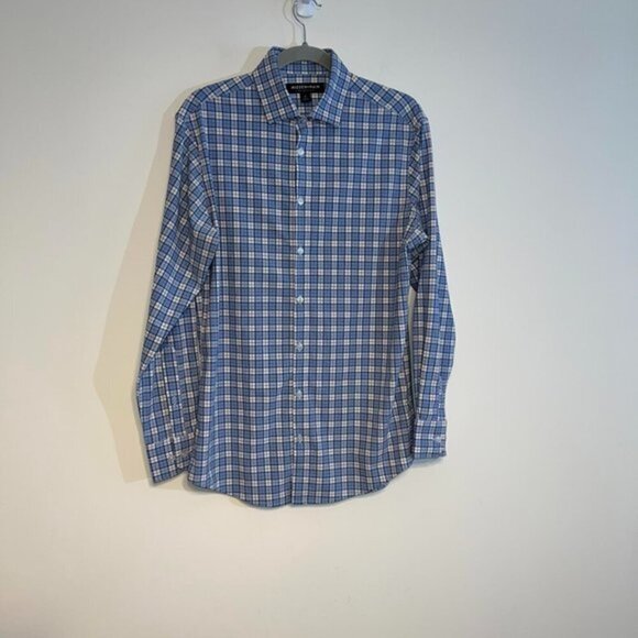 Mizzen+Main Other - Mizzen and Main Blue Gingham Plaid Leeward Stretch Shirt Small Trim
